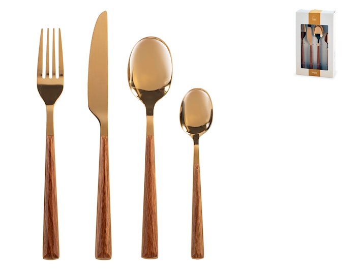SERVIZIO POSATE 24 PZ INOX SYLVA ORO - H&H