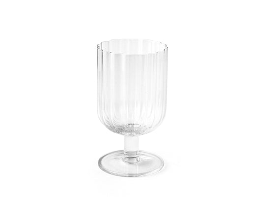 CONFEZIONE DA 6 CALICI VETRO ONDULATO TRASPARENTE 32 CL - H&H
