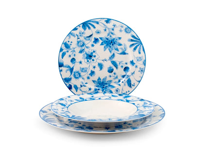 SERVIZIO TAVOLA 18 PZ NEW BONE CHINA BLUE ARBOR - H&H