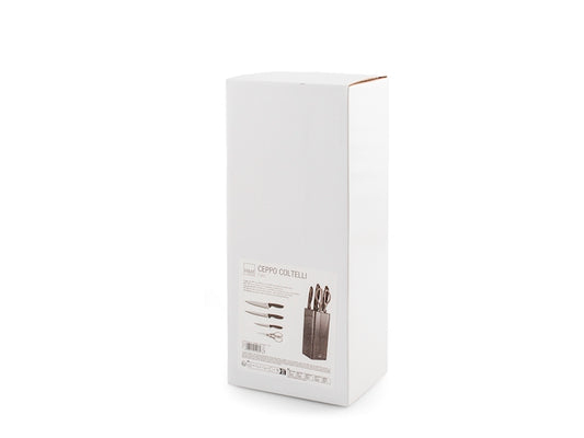 CEPPO DA 3 COLTELLI E FORBICE ACCIAIO INOX - H&H