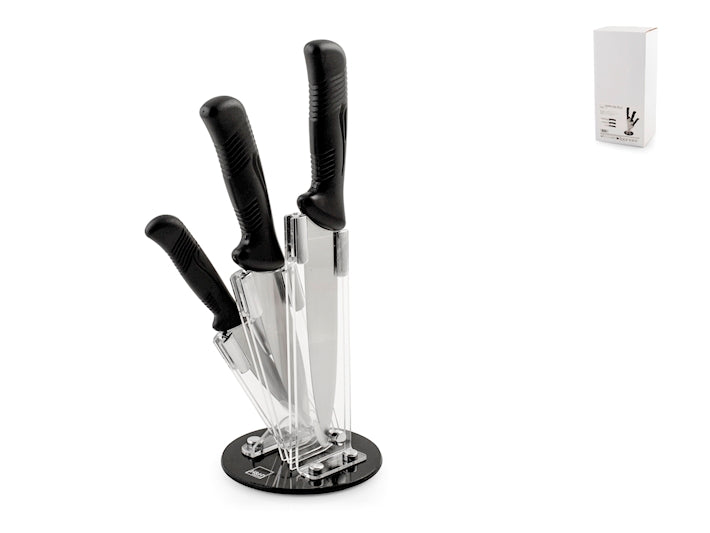 CEPPO DA 3 COLTELLI ACCIAIO INOX - H&H